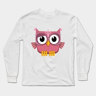 Cute Pink Owl Long Sleeve T-Shirt